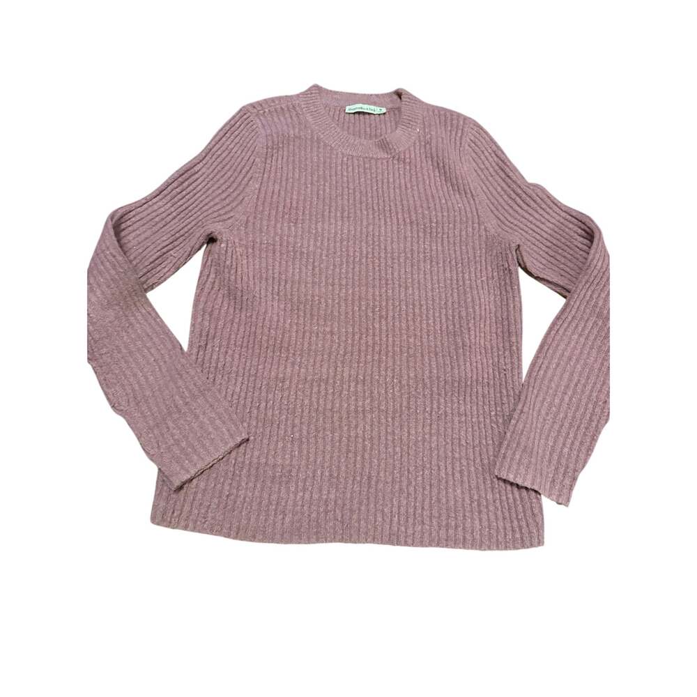 Abercrombie and fitch purple cable knit sweater medium